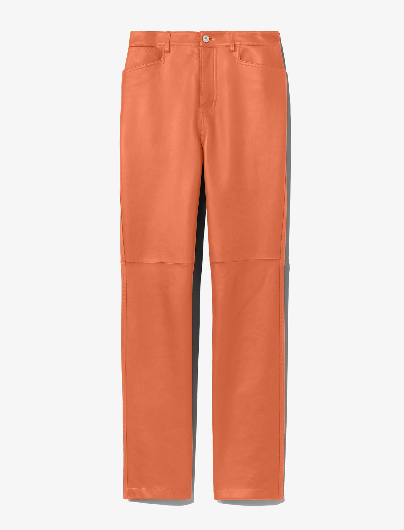 Leather Straight Pants #4