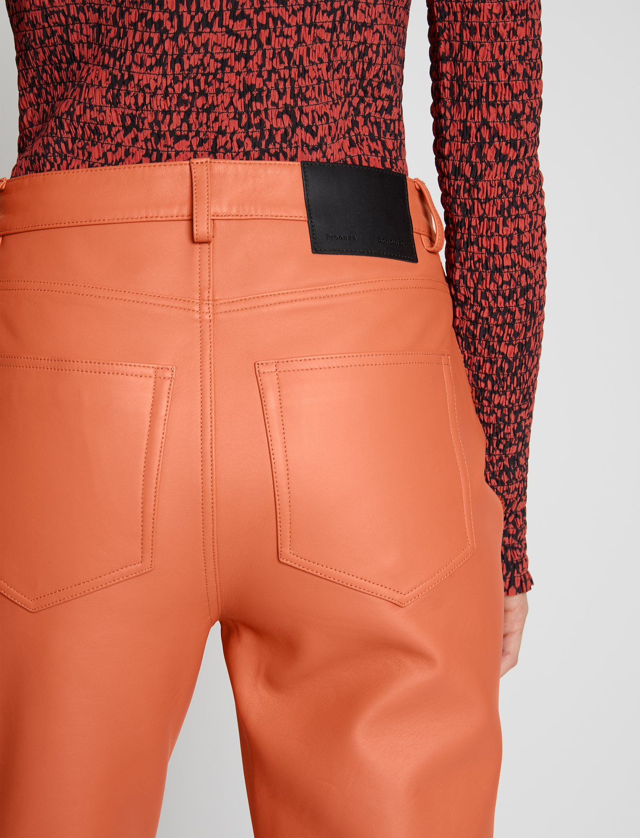 Leather Straight Pants #3
