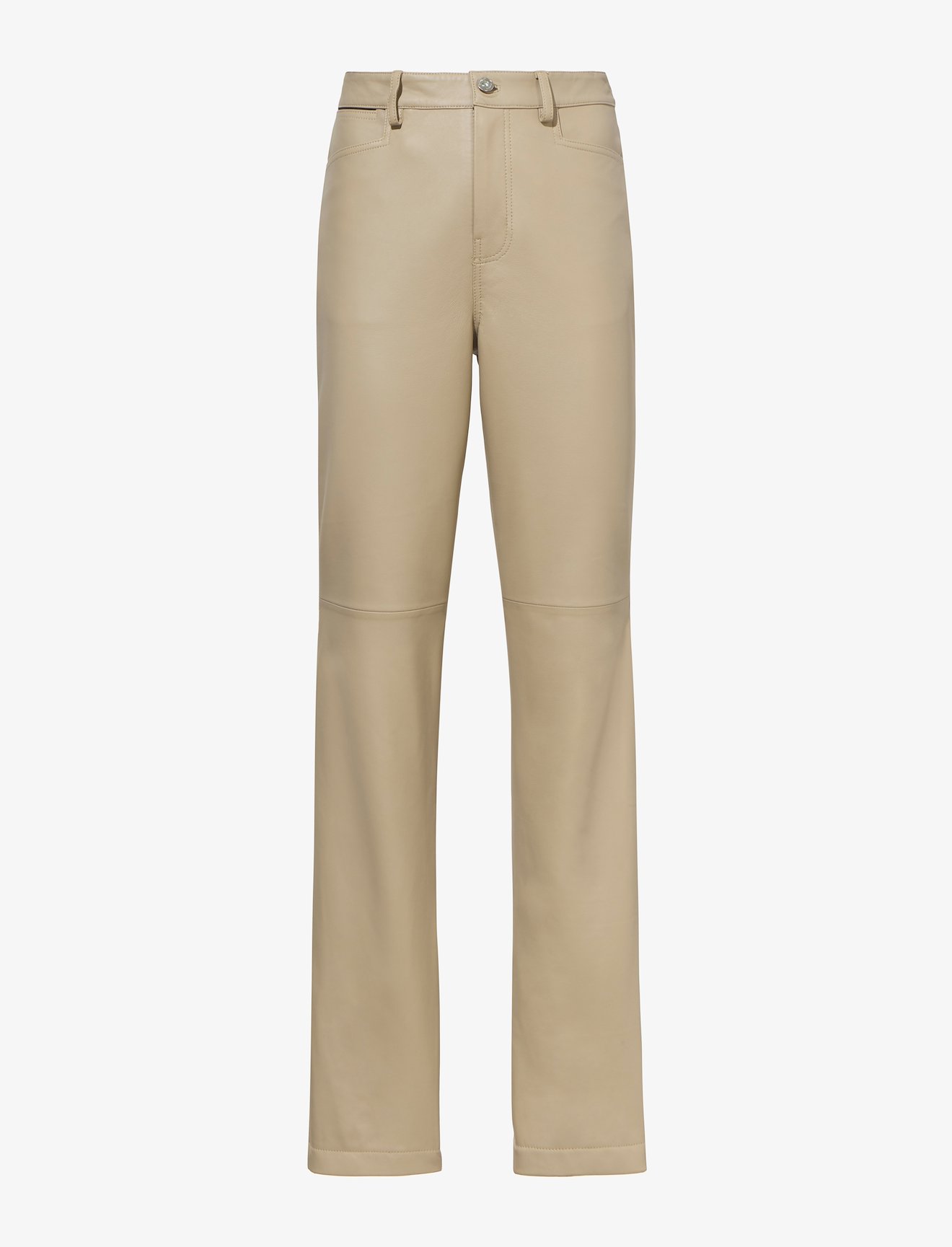 Leather Straight Pants #4