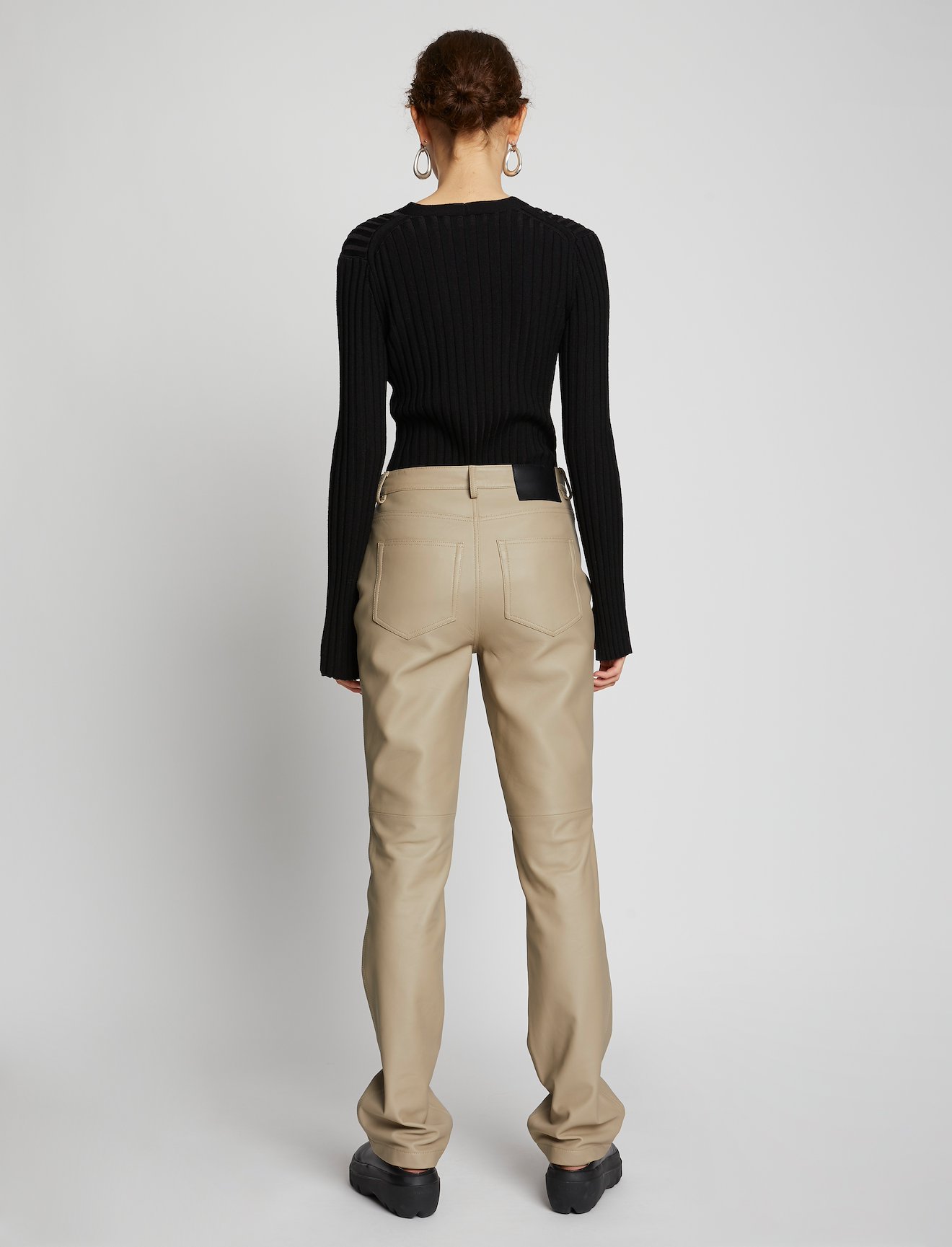 Leather Straight Pants #2