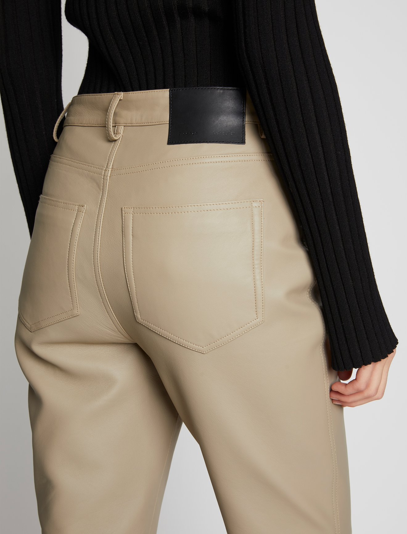 Leather Straight Pants #3