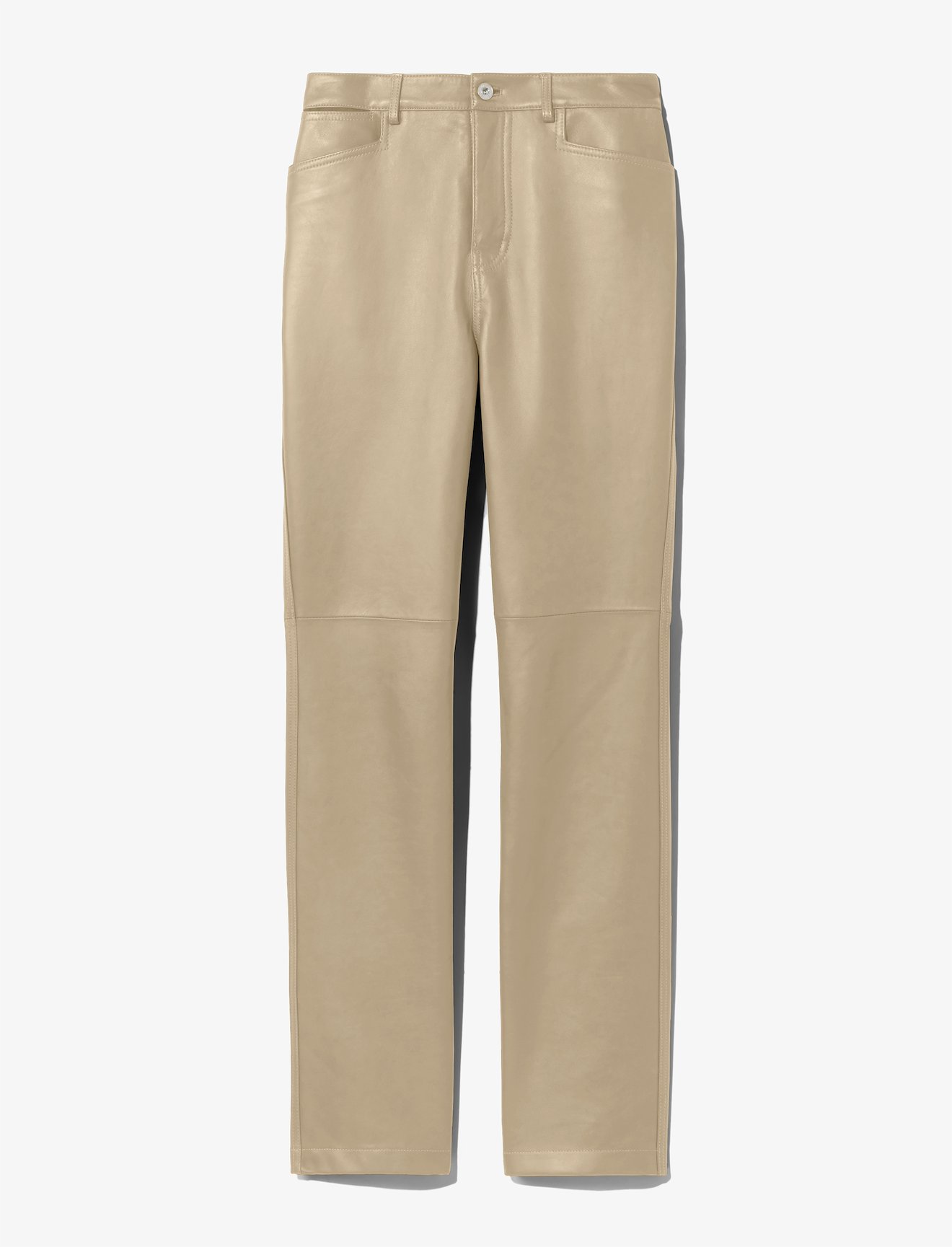 Leather Straight Pants in neutrals | Proenza Schouler