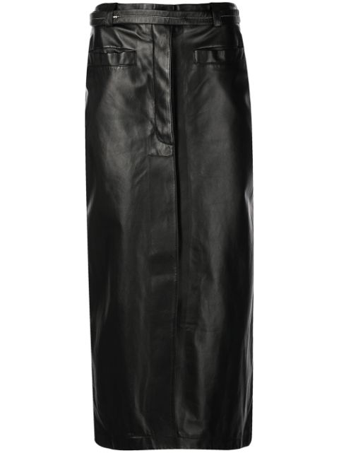 Proenza Schouler belted leather midi skirt Women