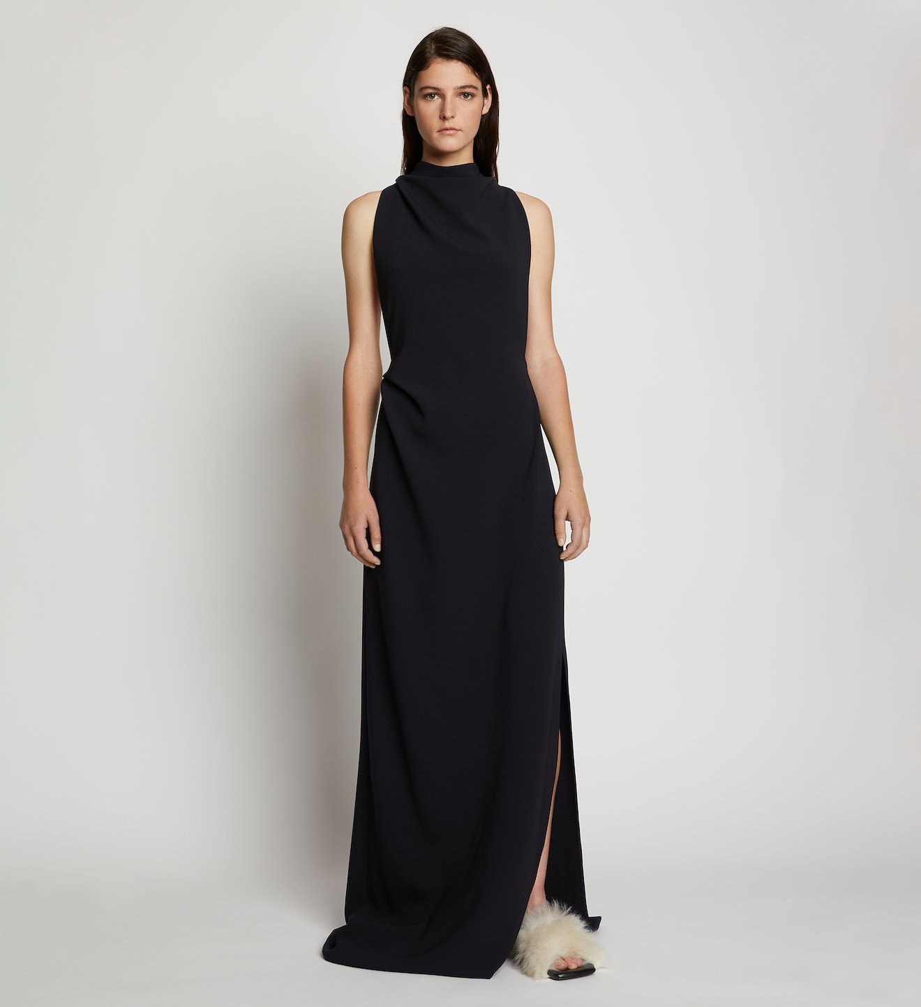 Matte Crepe Backless Dress