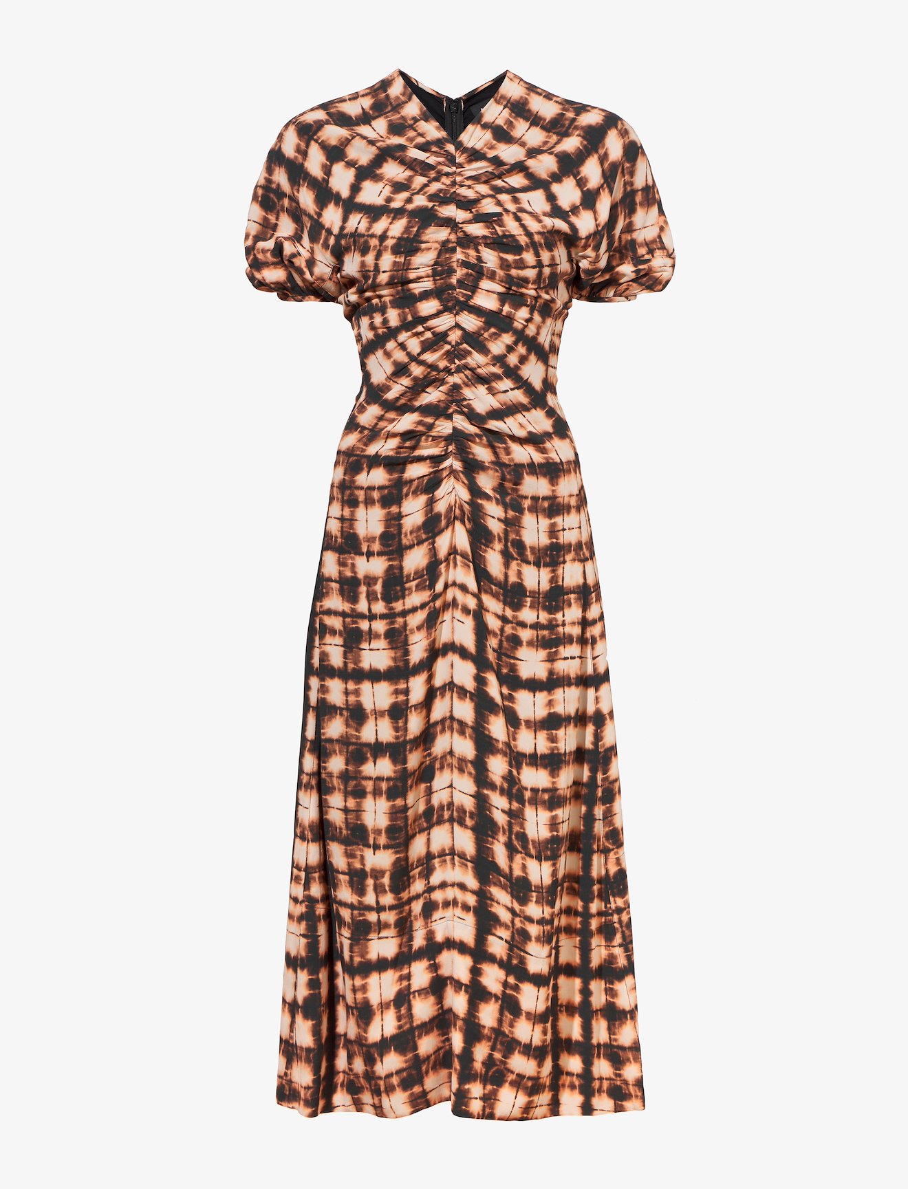 Printed Tie Dye Gathered Dress #4