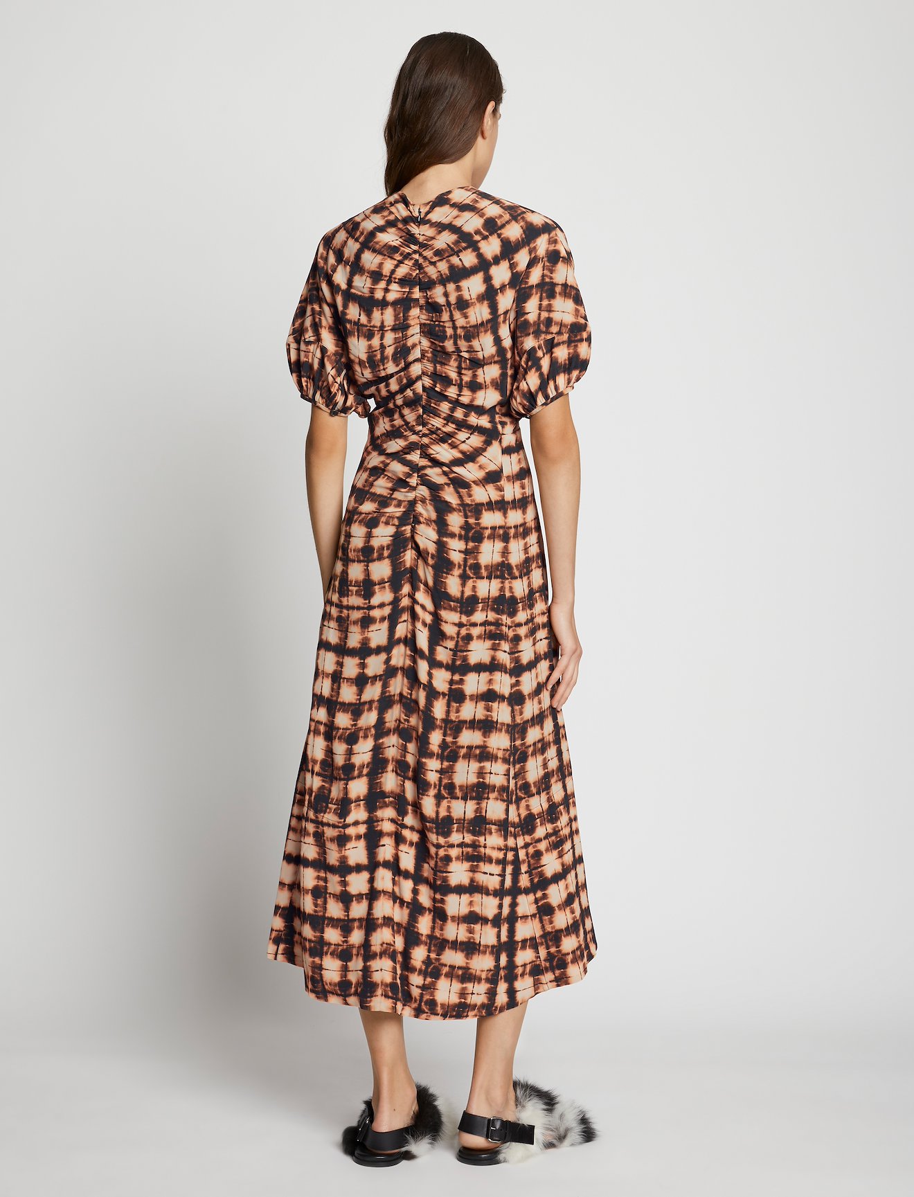 Printed Tie Dye Gathered Dress #2