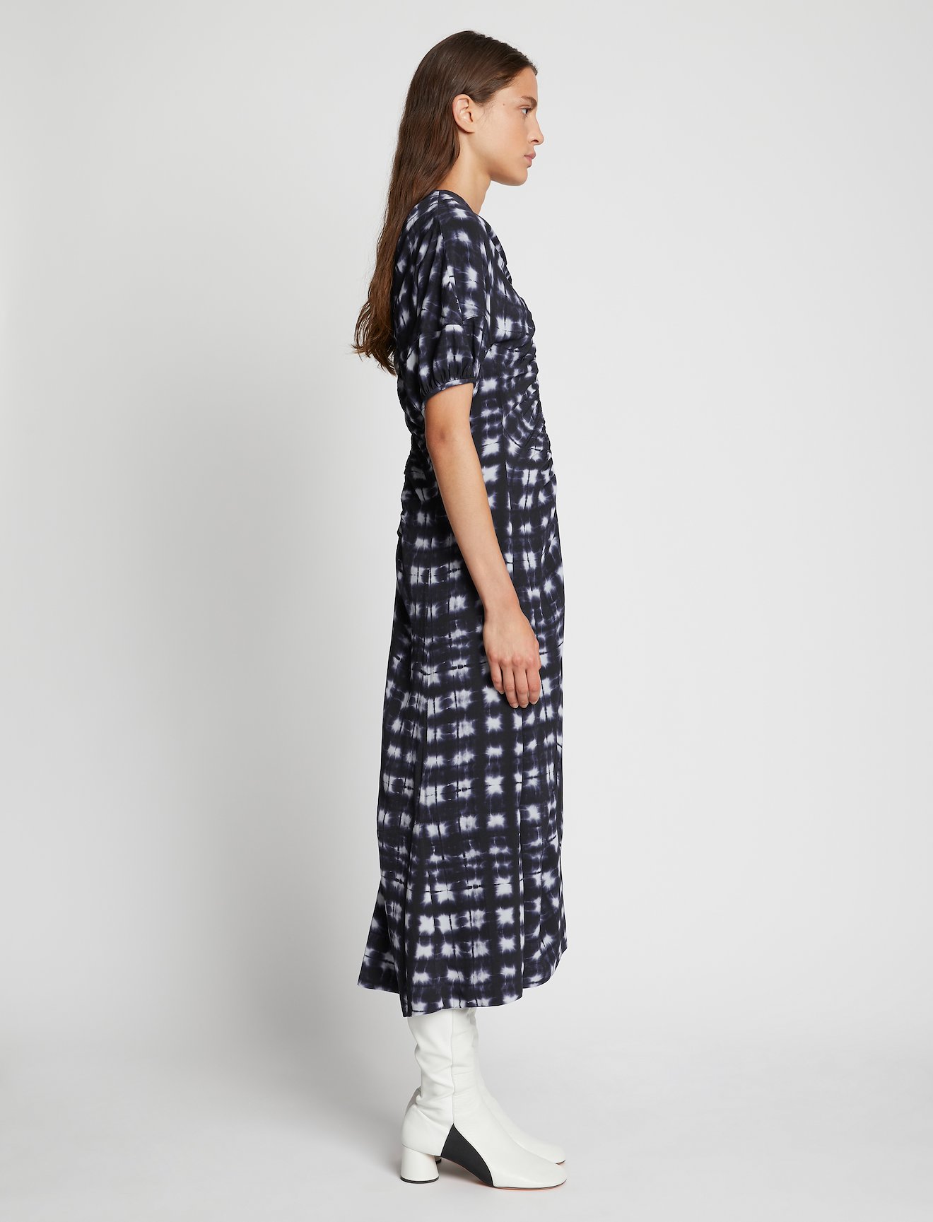 Printed Tie Dye Gathered Dress #1