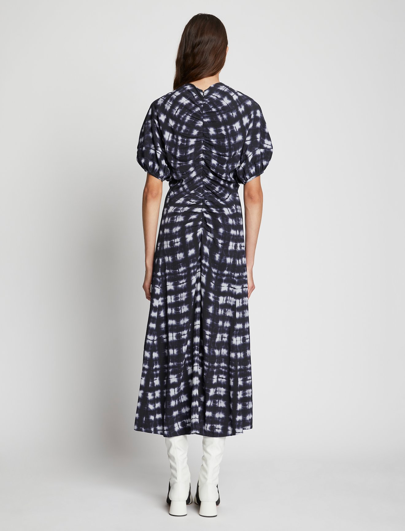 Printed Tie Dye Gathered Dress #2