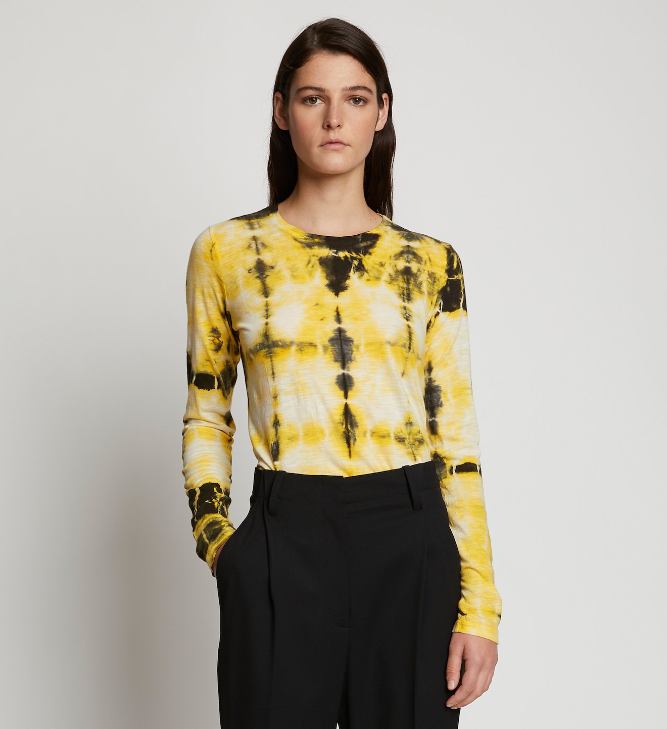 skat Nat sted Lionel Green Street Tie Dye Long Sleeve T-Shirt in yellow multi | Proenza Schouler