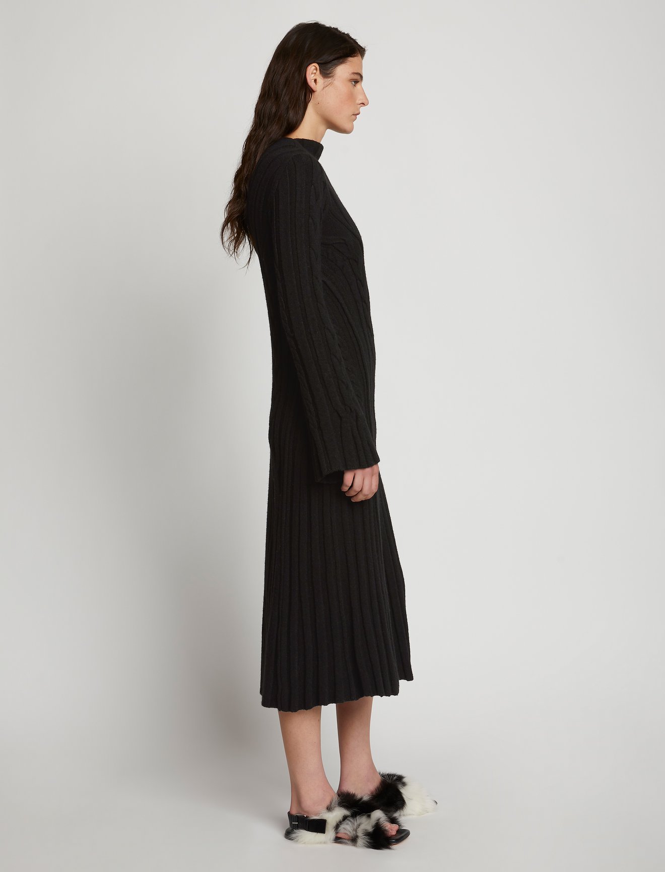 Bias Cable Knit Dress #1