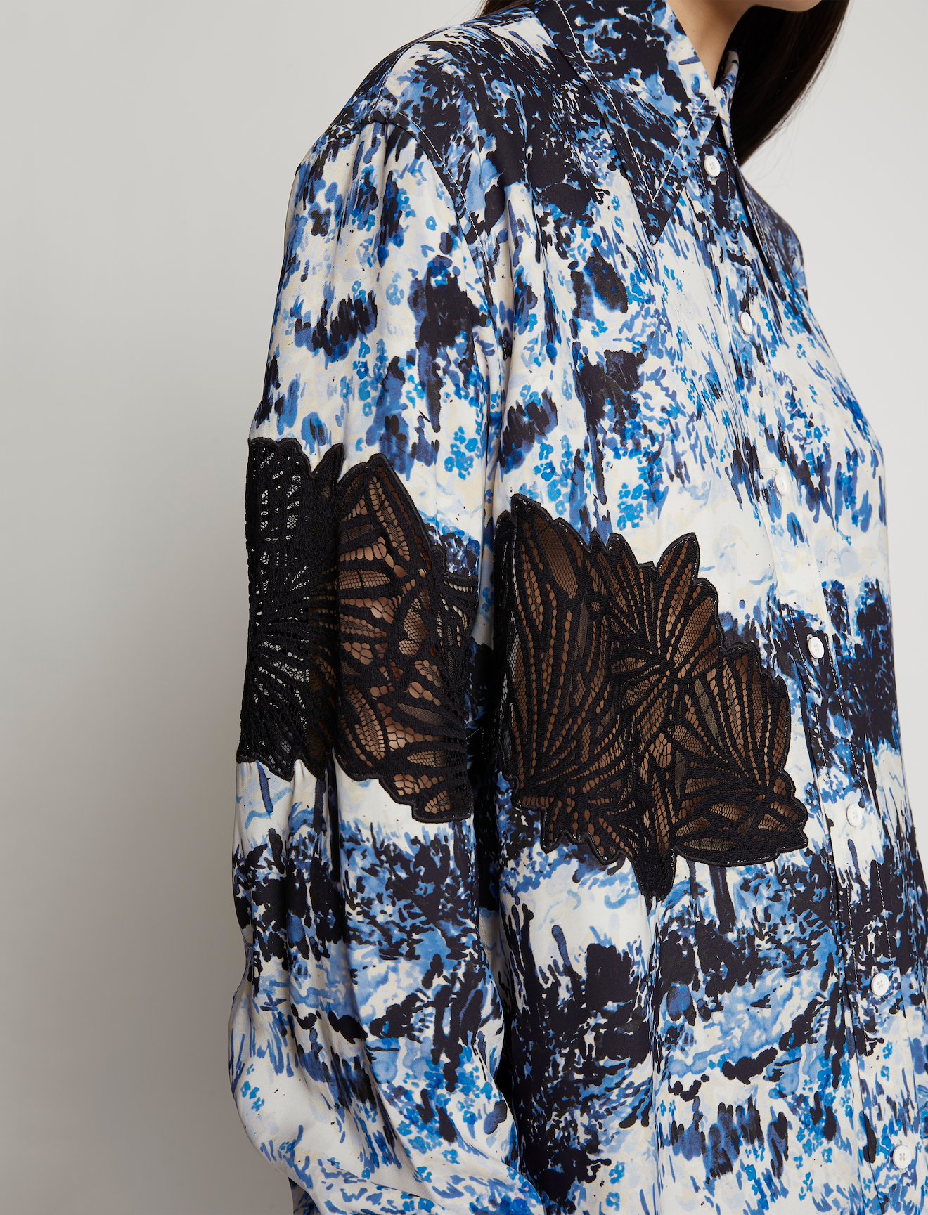 Embroidered Scenic Print Shirt #4