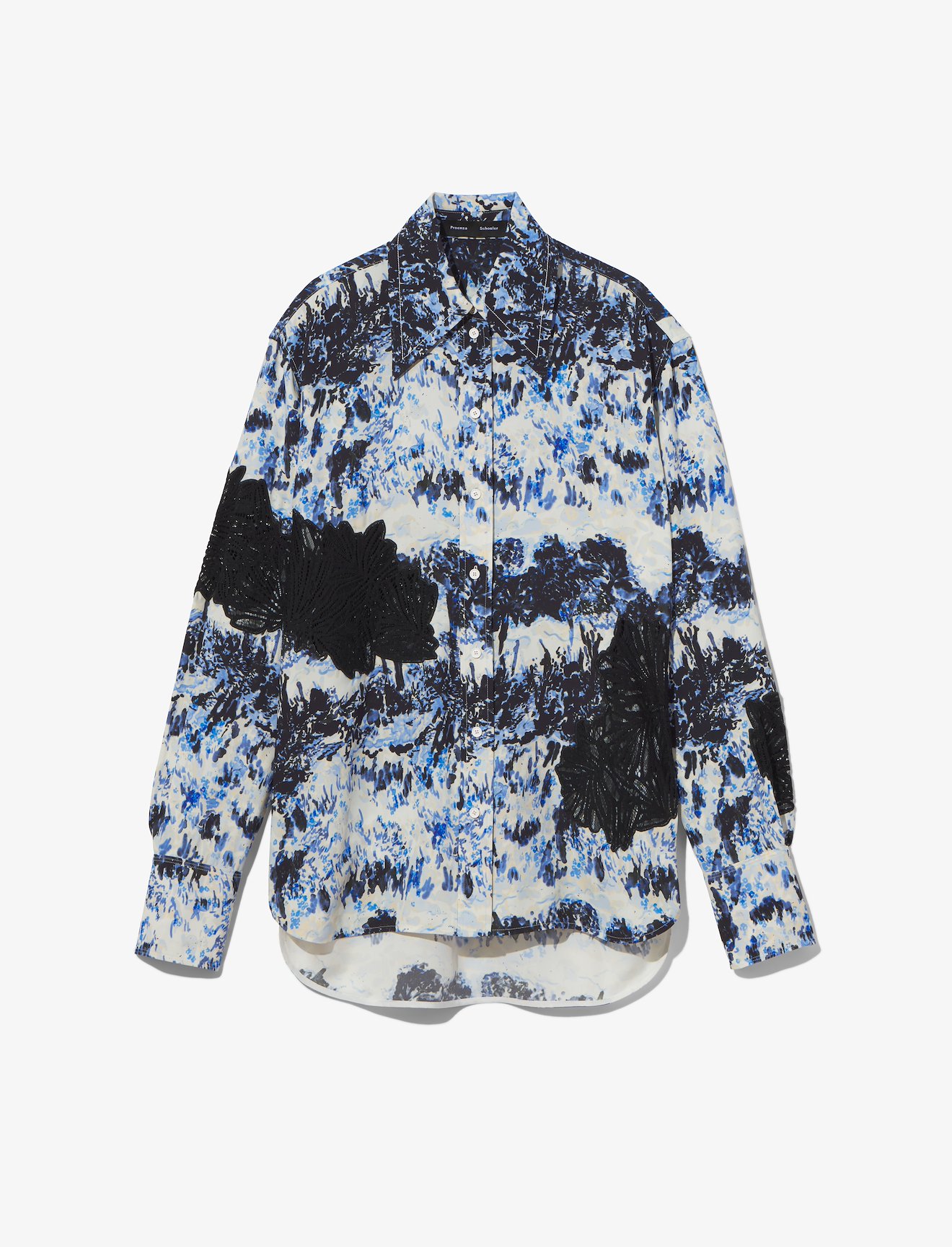 Embroidered Scenic Print Shirt #5