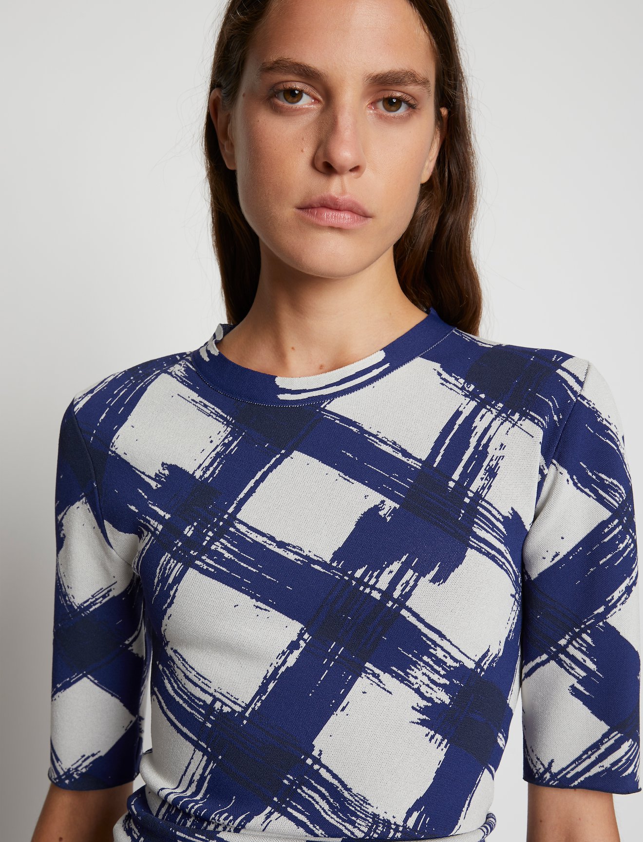 Gingham Jacquard Top #4