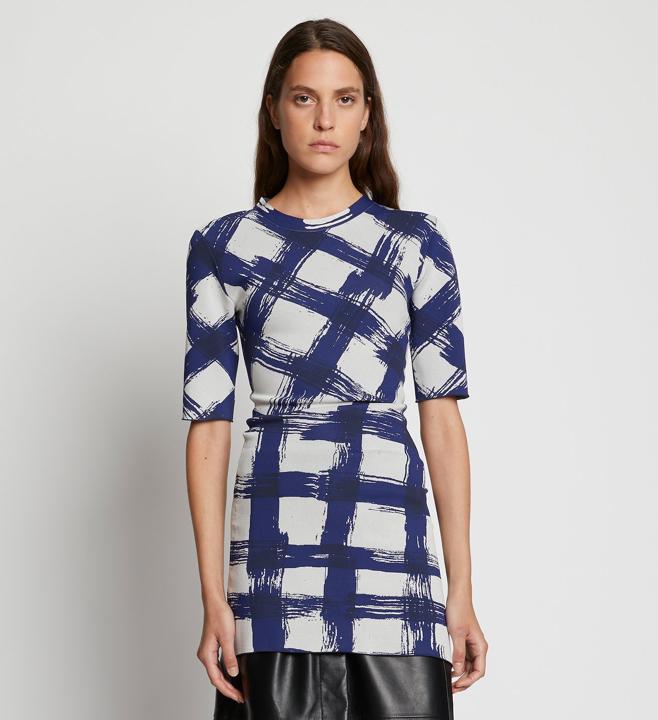 Gingham Jacquard Top