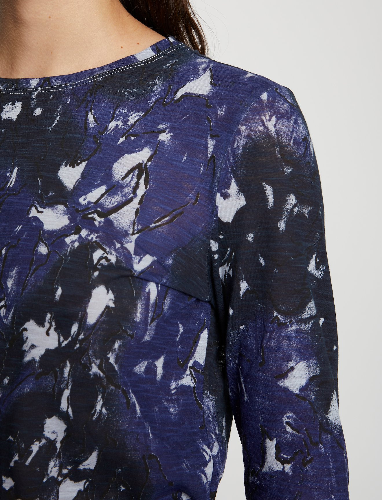 Painted Floral Long Sleeve T-Shirt #4