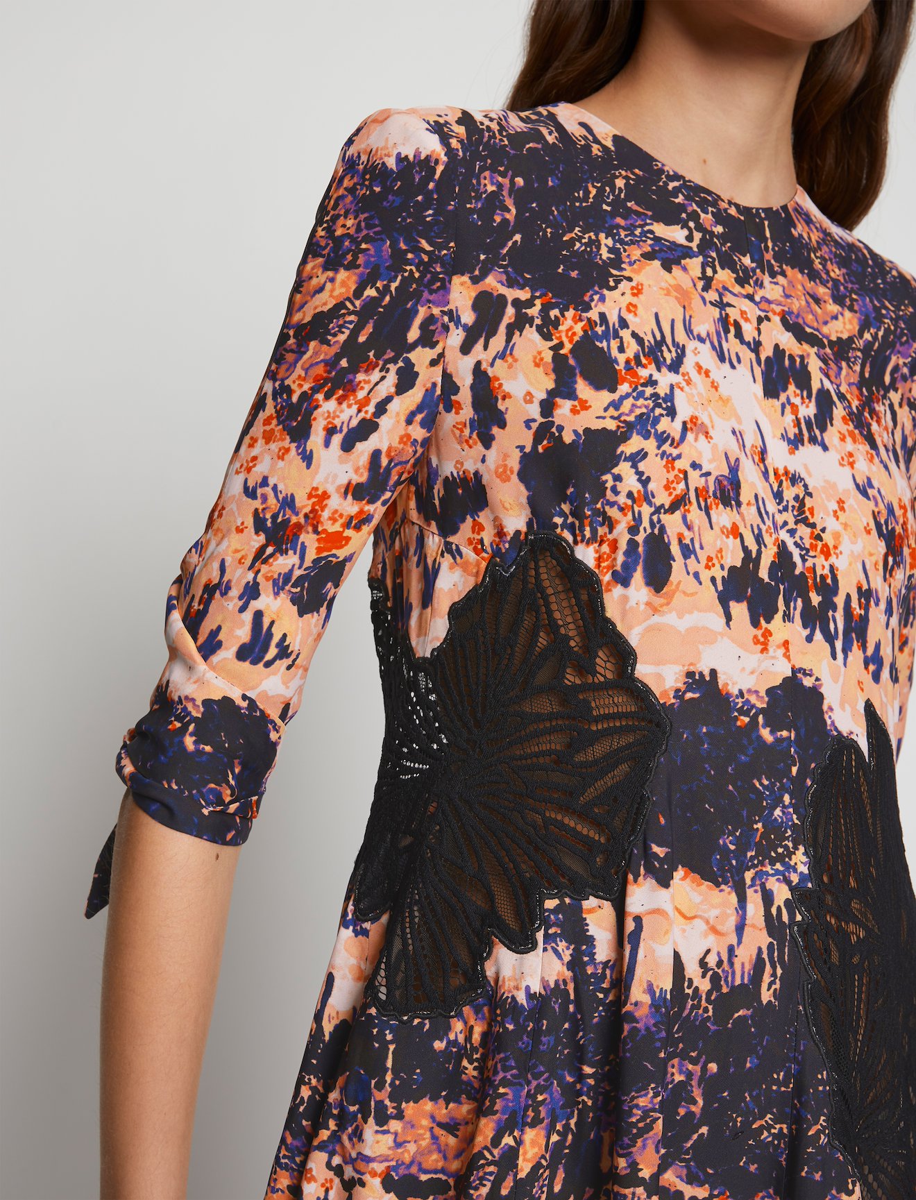 Embroidered Scenic Print Dress #3