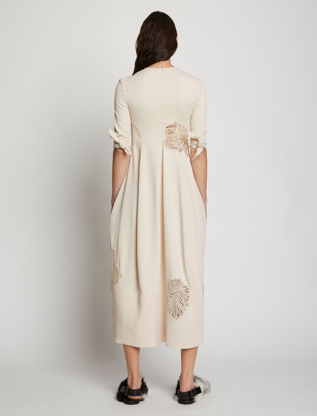 Embroidered Matte Satin Dress #2