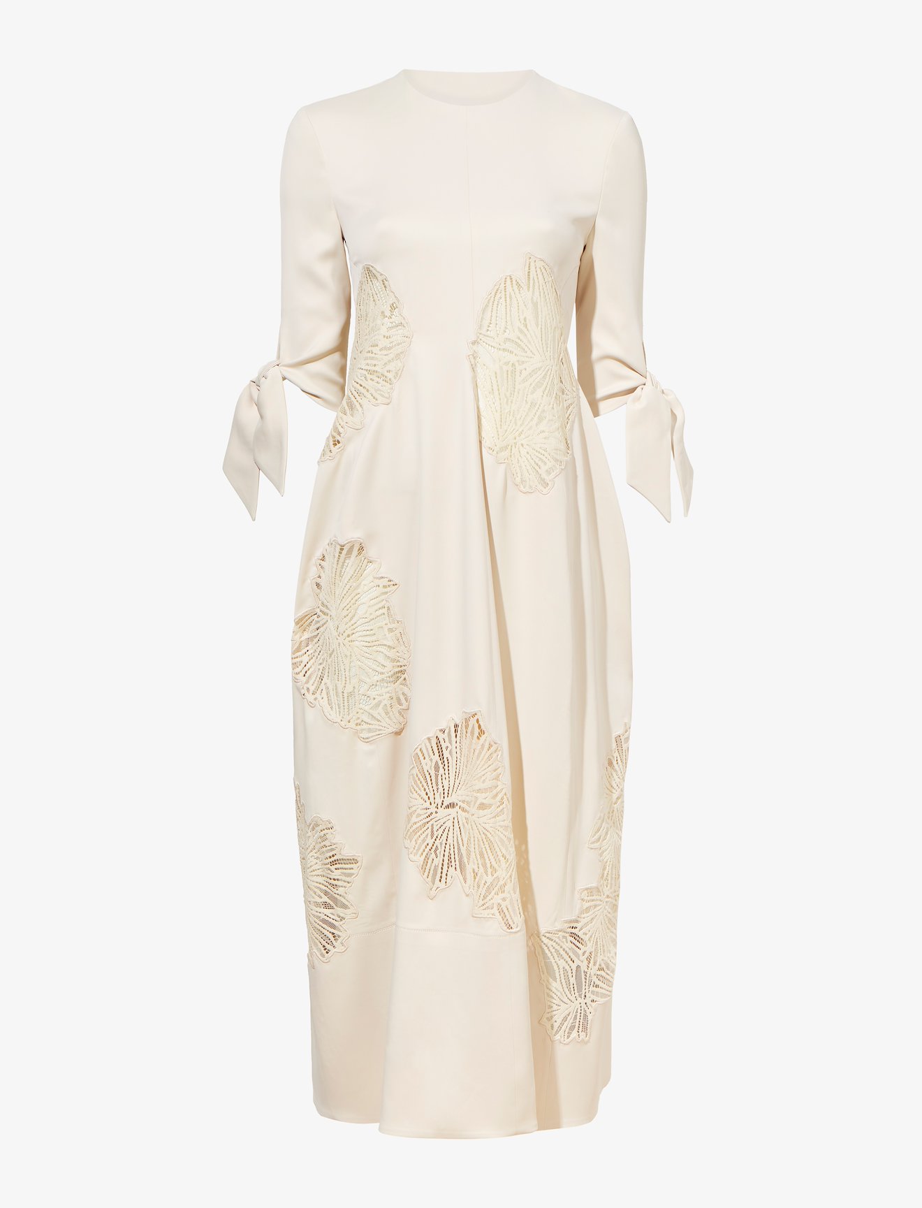 Embroidered Matte Satin Dress #4
