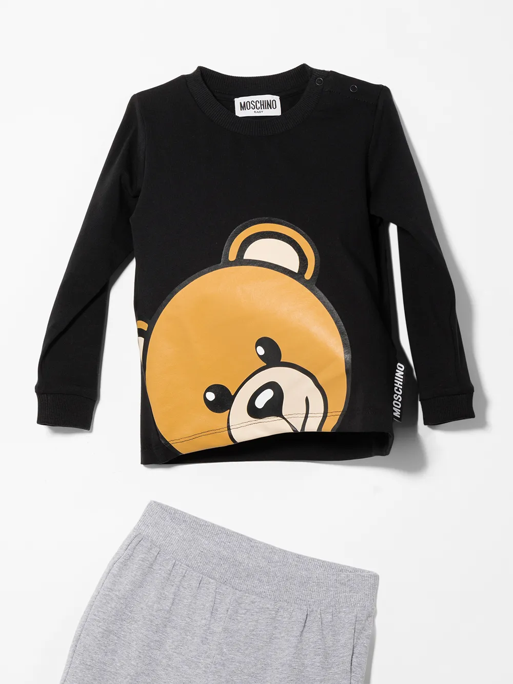 фото Moschino kids спортивный костюм с принтом teddy bear