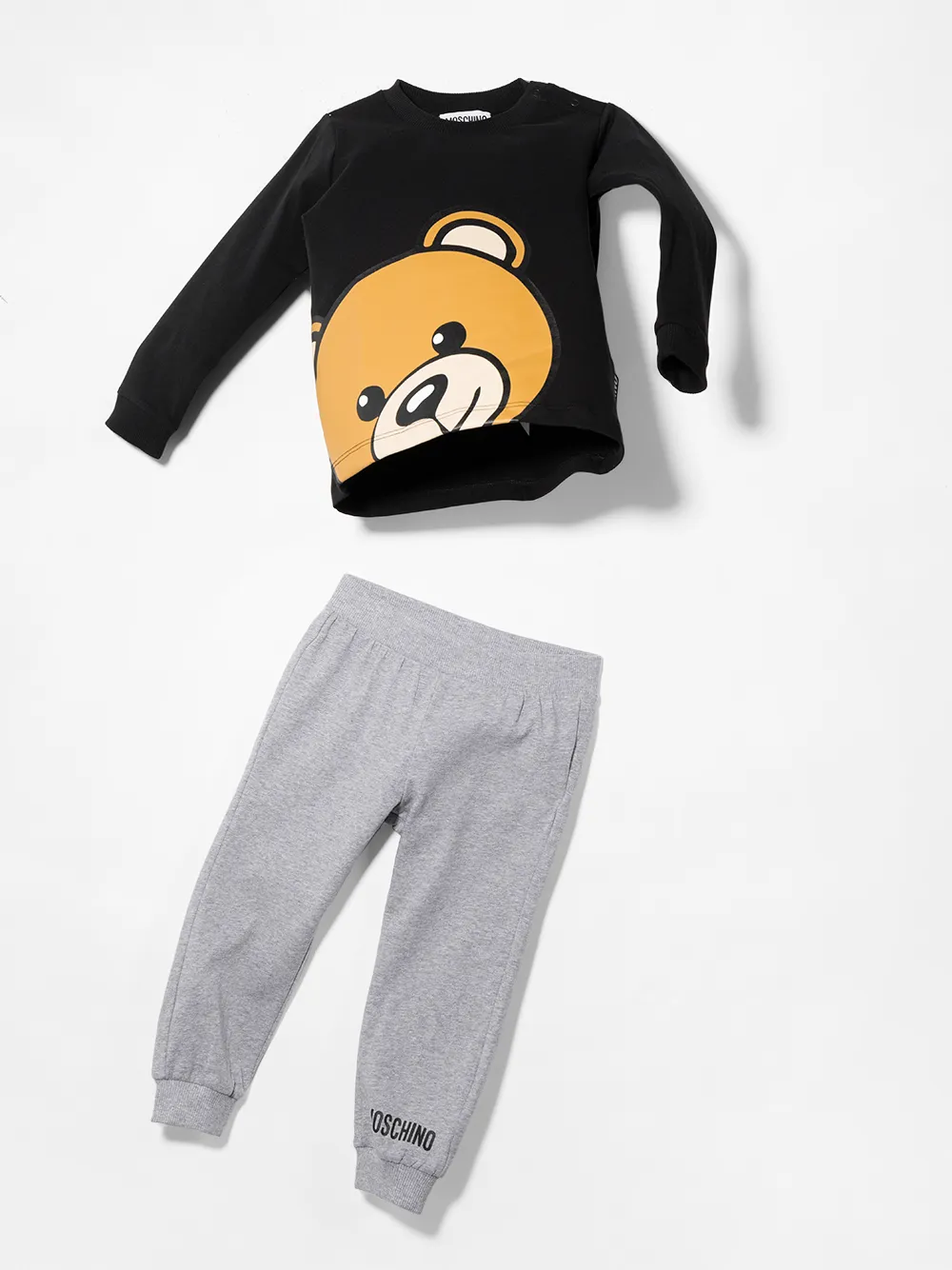 фото Moschino kids спортивный костюм с принтом teddy bear