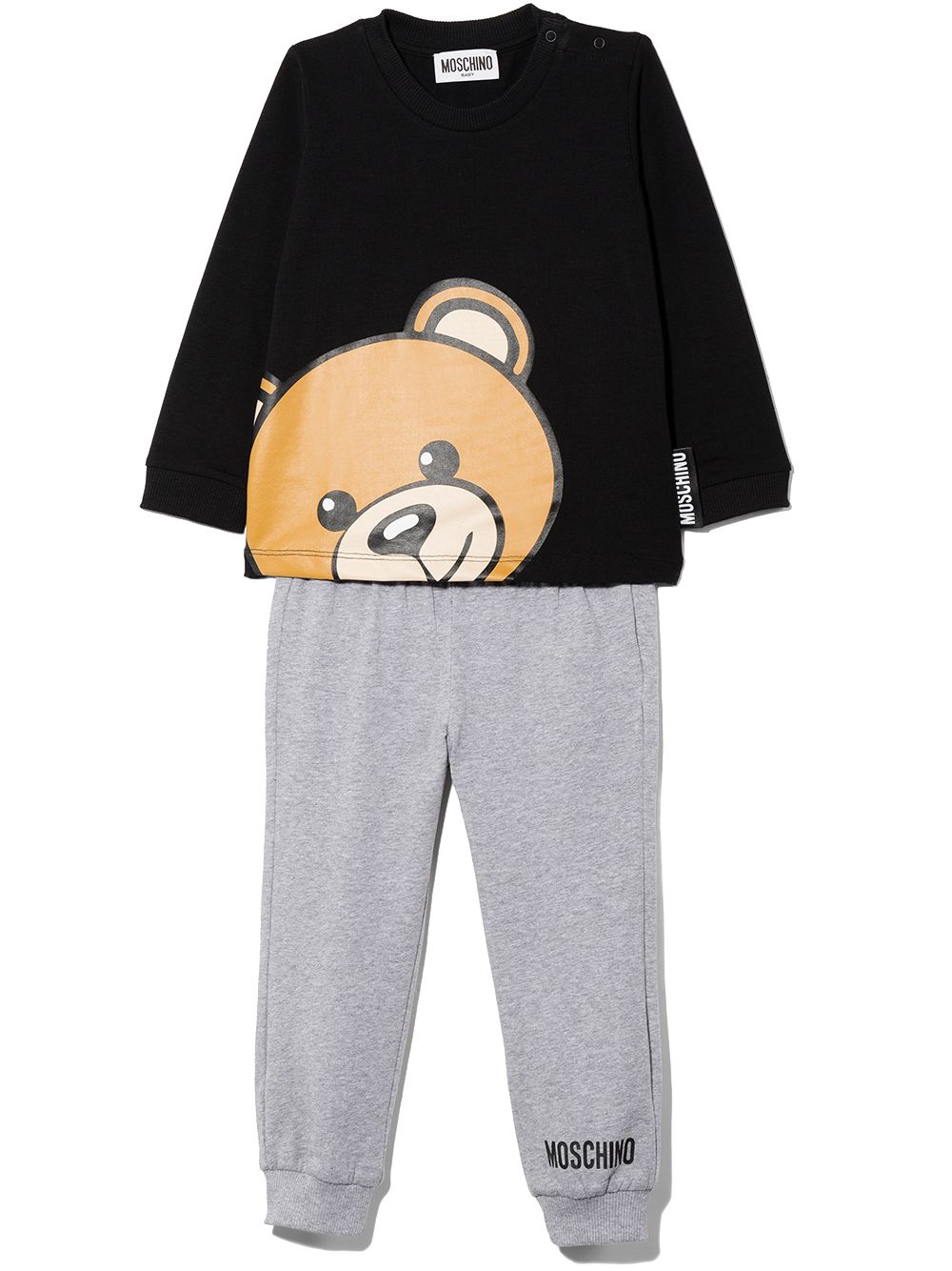 фото Moschino kids спортивный костюм с принтом teddy bear