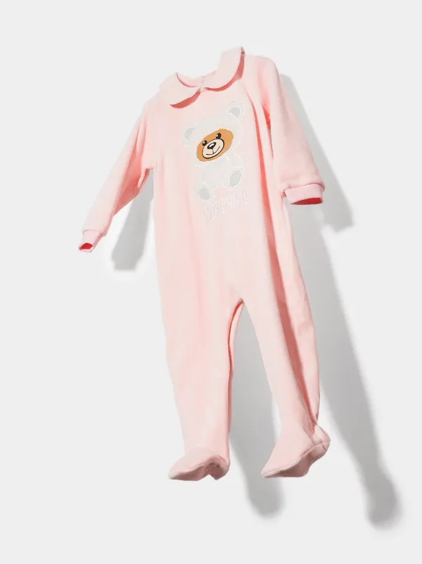 Moschino Kids Teddy Bear Cotton Babygrow Farfetch