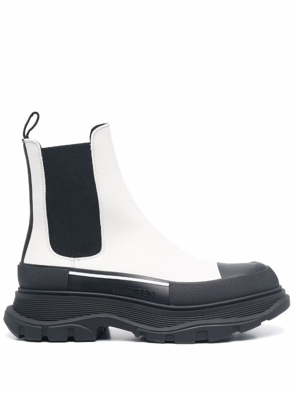Shop Alexander McQueen Tread Slick Chelsea ankle boots with 