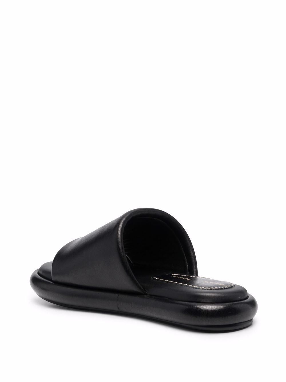 Shop Proenza Schouler Pipe Open-toe Slides In Black
