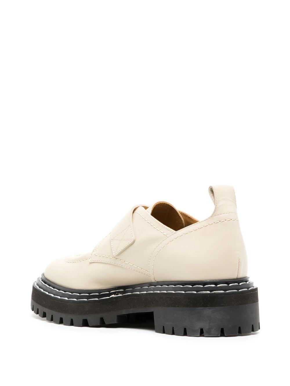 Shop Proenza Schouler Lug-sole Buckled Oxfords In White