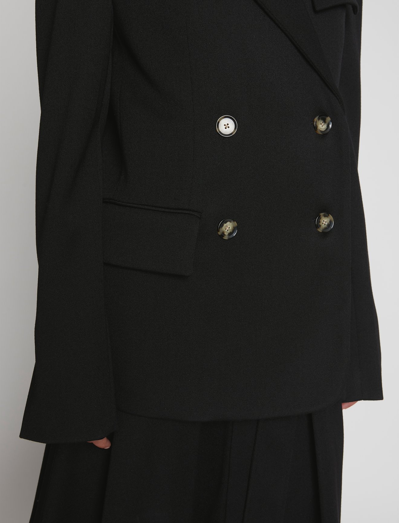Wool Twill Double Breasted Blazer #4