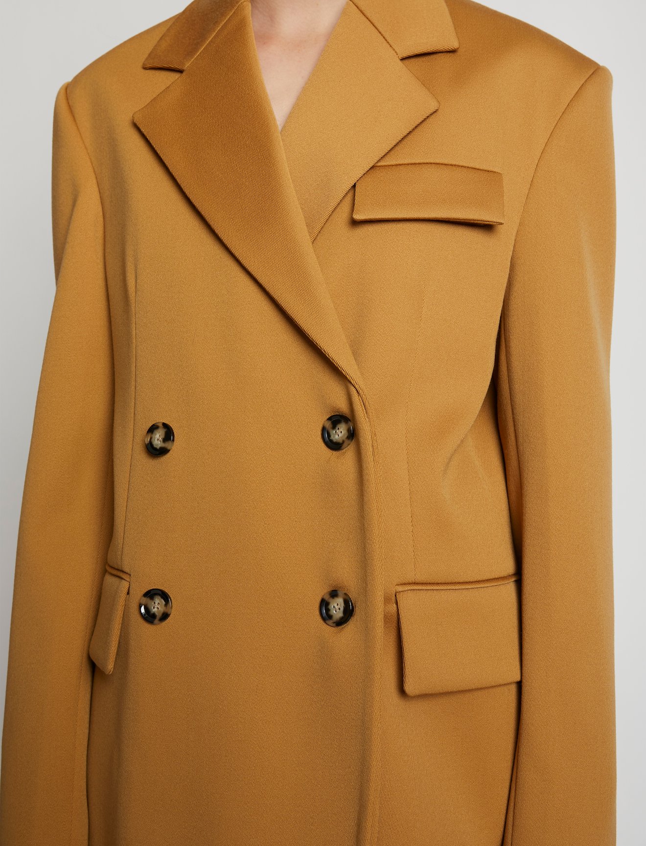 Wool Twill Double Breasted Blazer #4