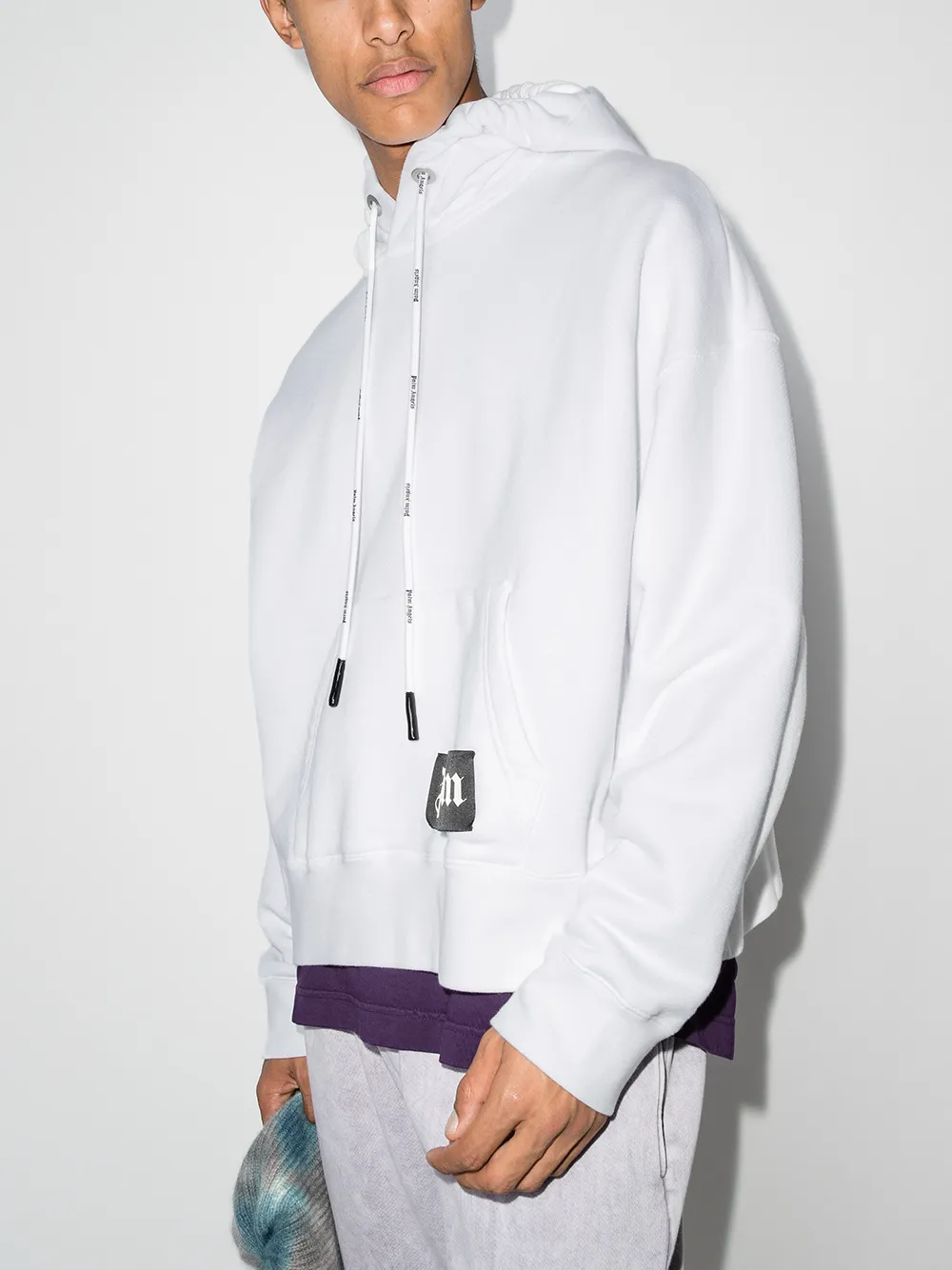 Palm Angels Hoodie verfraaid met kristallen Wit