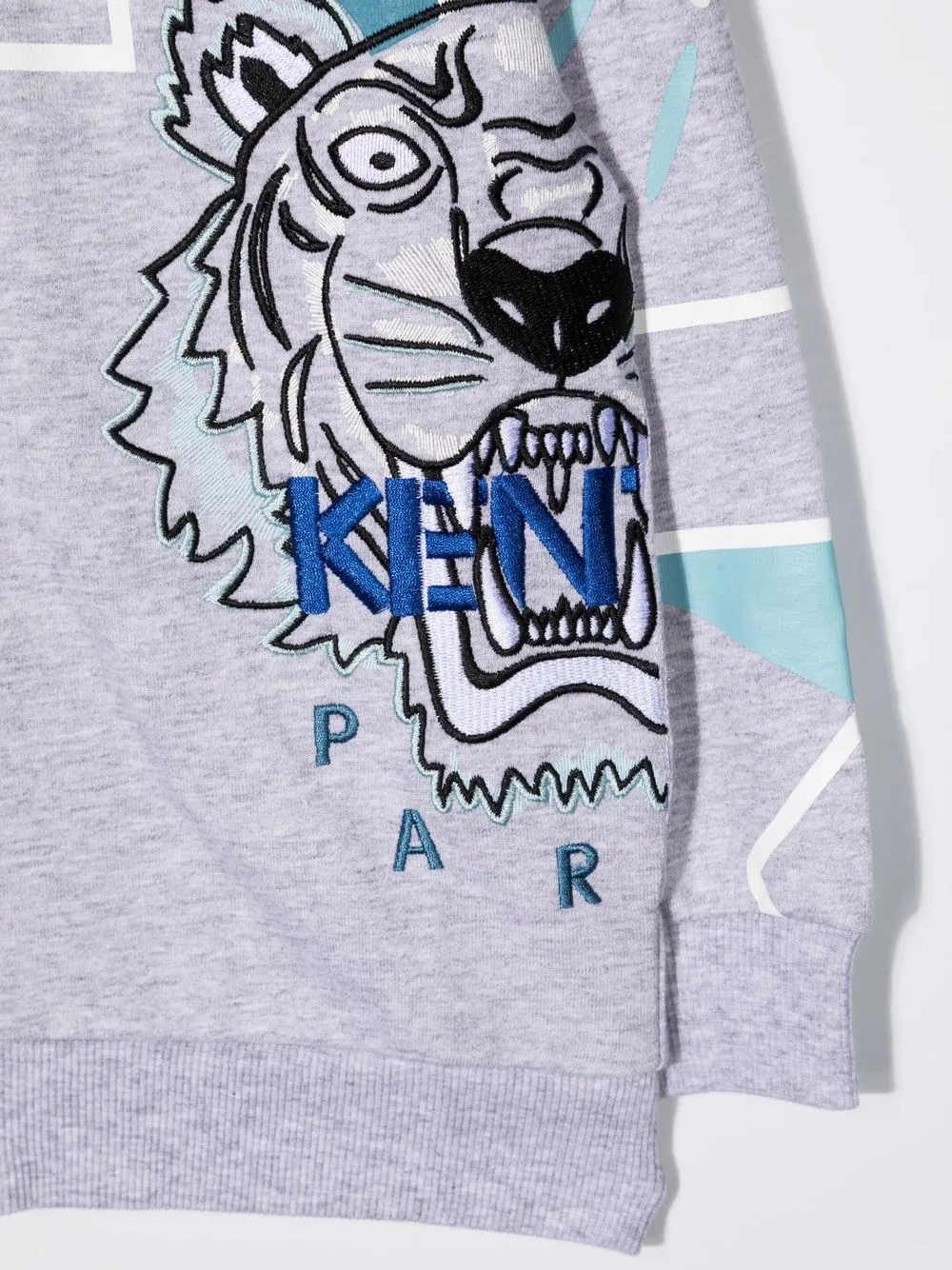 фото Kenzo kids худи на молнии с принтом tiger