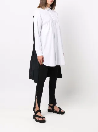 contrast-panel oversized shirt展示图