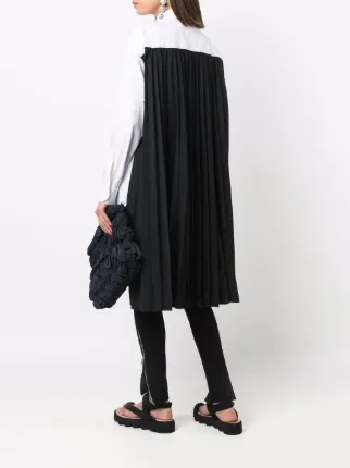 contrast-panel oversized shirt展示图