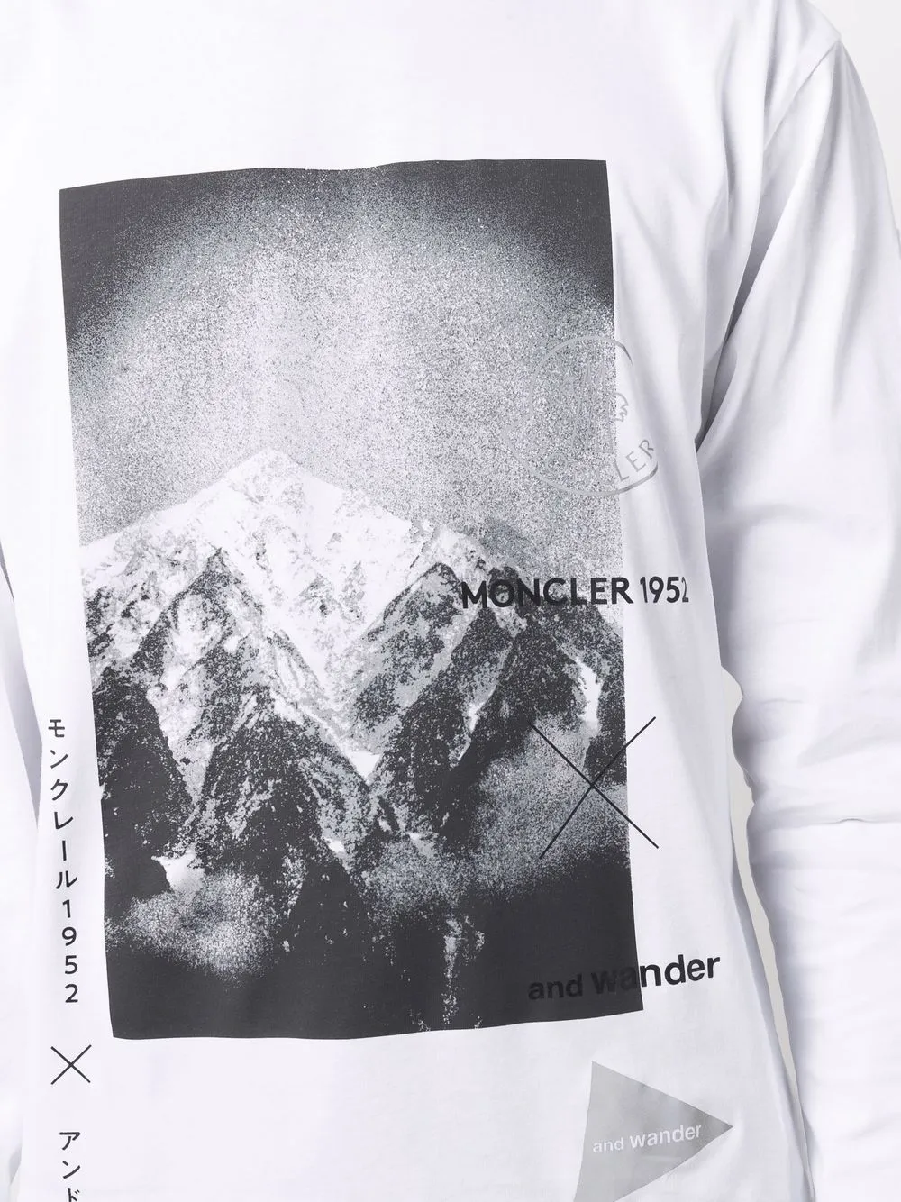 фото Moncler genius футболка x and wander 2 moncler 1952 с длинными рукавами