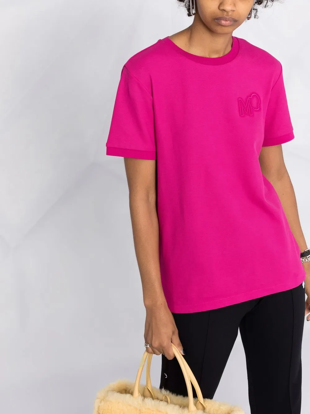 фото Moncler футболка с вышитым логотипом