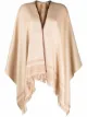 Image 1 of Fendi fringed logo-jacquard poncho