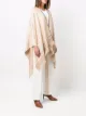 Fendi fringed logo-jacquard poncho