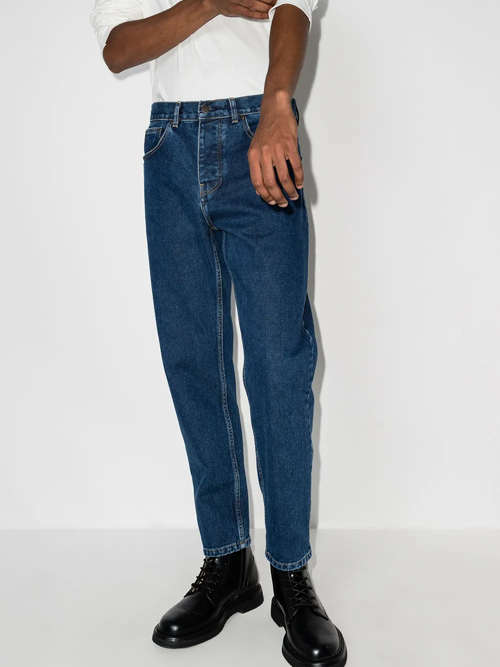 Carhartt WIP blue Newel tapered jeans for men | I029208 at Farfetch.com