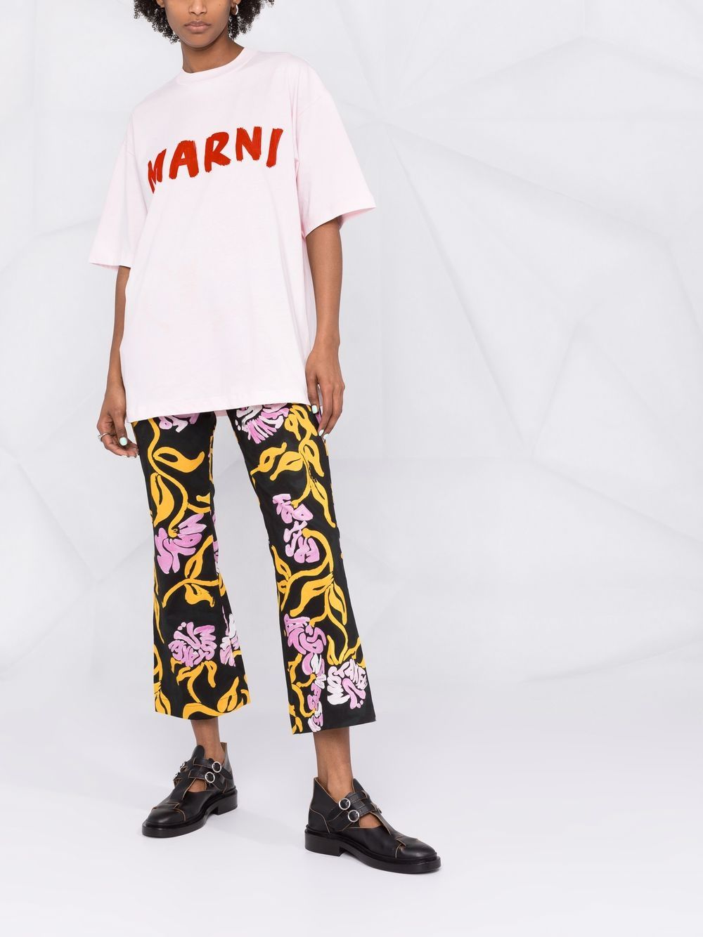 Marni T-shirt met logoprint - Roze