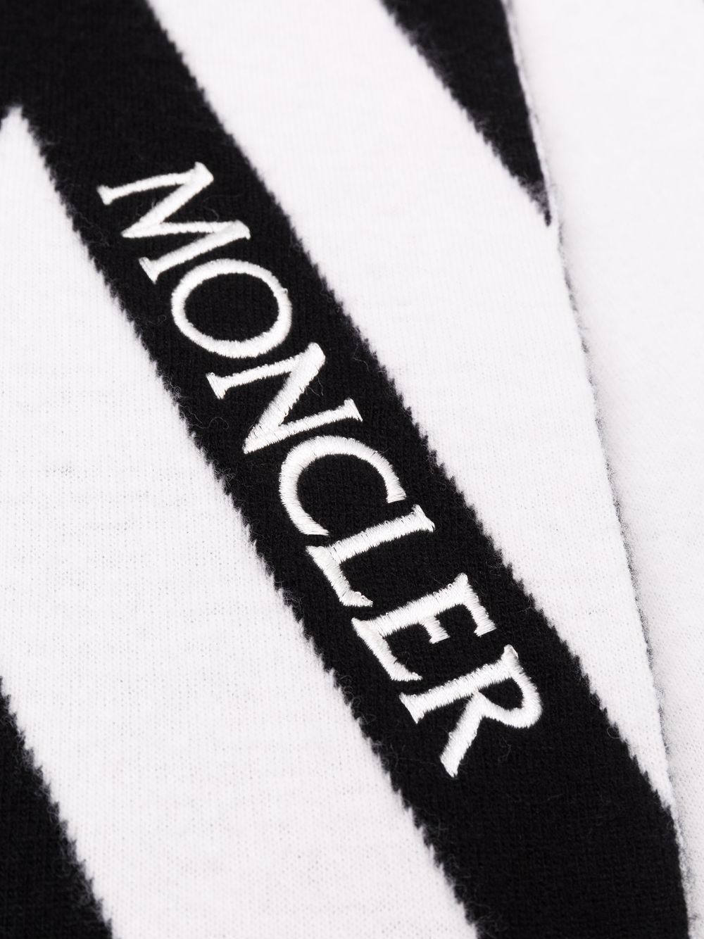 фото Moncler полосатый шарф с логотипом