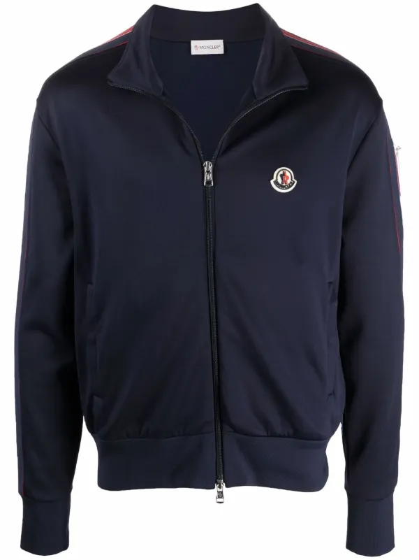 Moncler logo hot sale zipped jacket