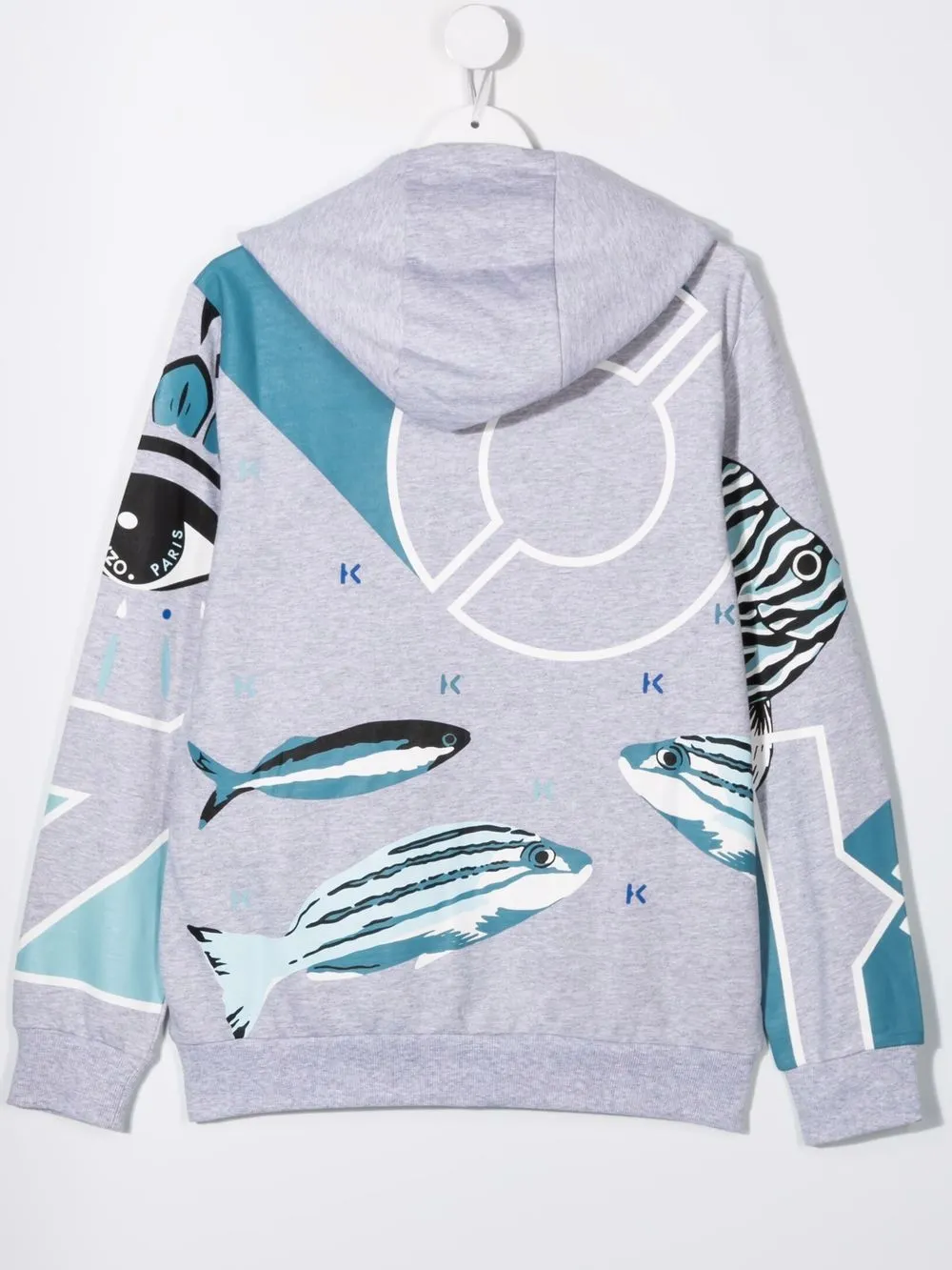 фото Kenzo kids худи на молнии с принтом tiger