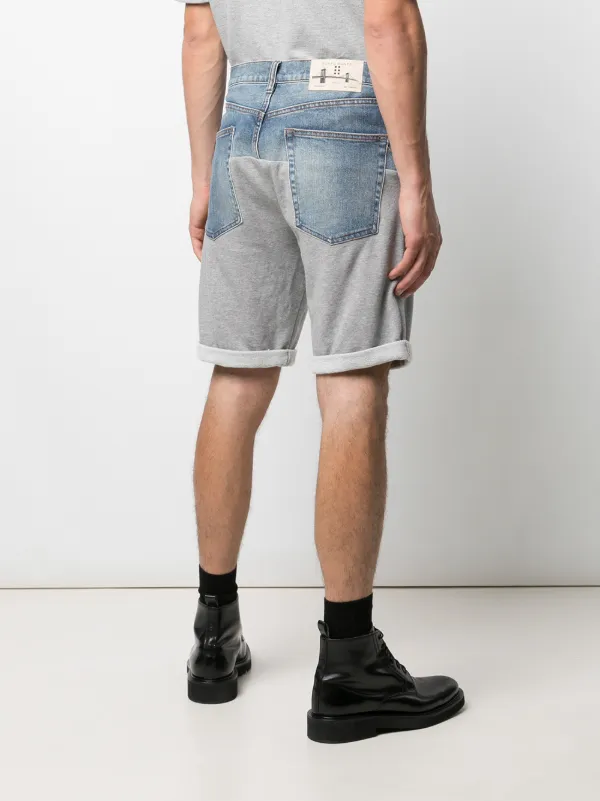 light-wash denim shorts