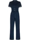 PAIGE Anessa short-sleeve denim jumpsuit - Blue