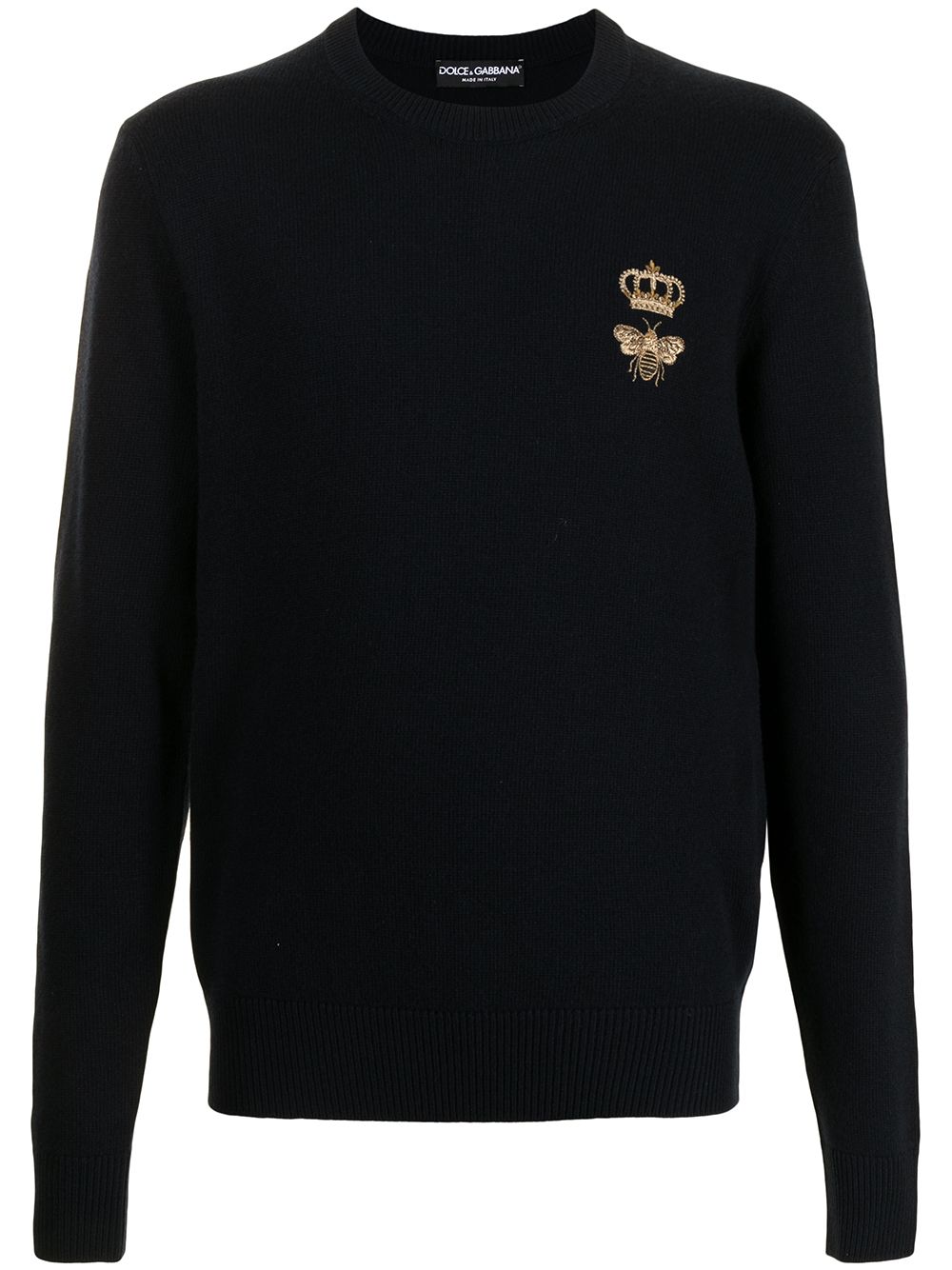 Dolce & Gabbana logo-patch Jumper | Black | FARFETCH UK