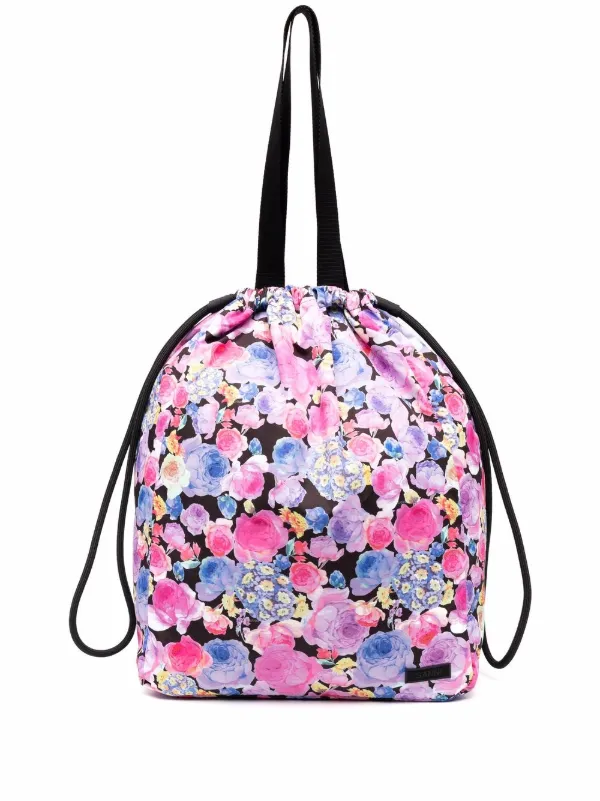 flower print tote bag