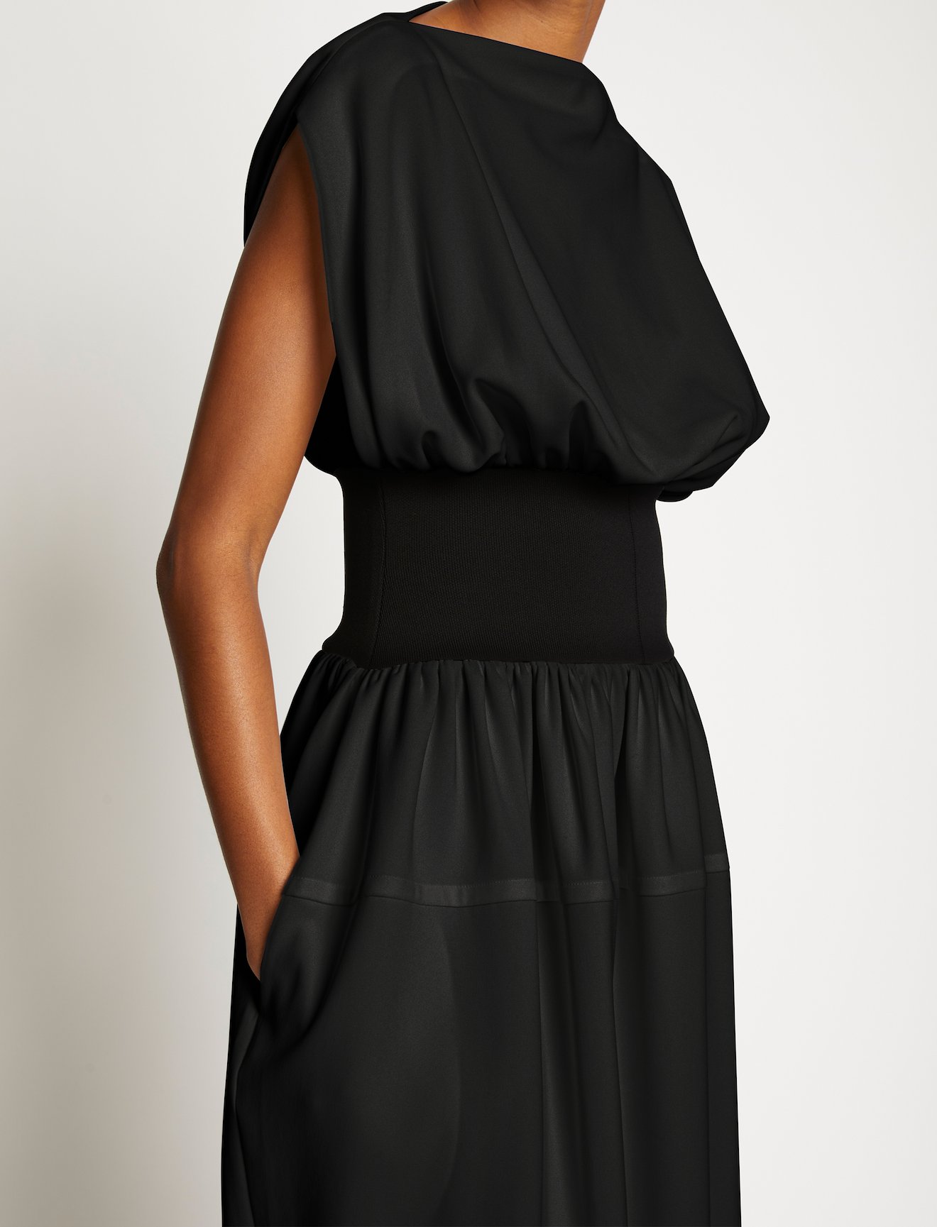 Matte Viscose Crepe Waisted Dress #3