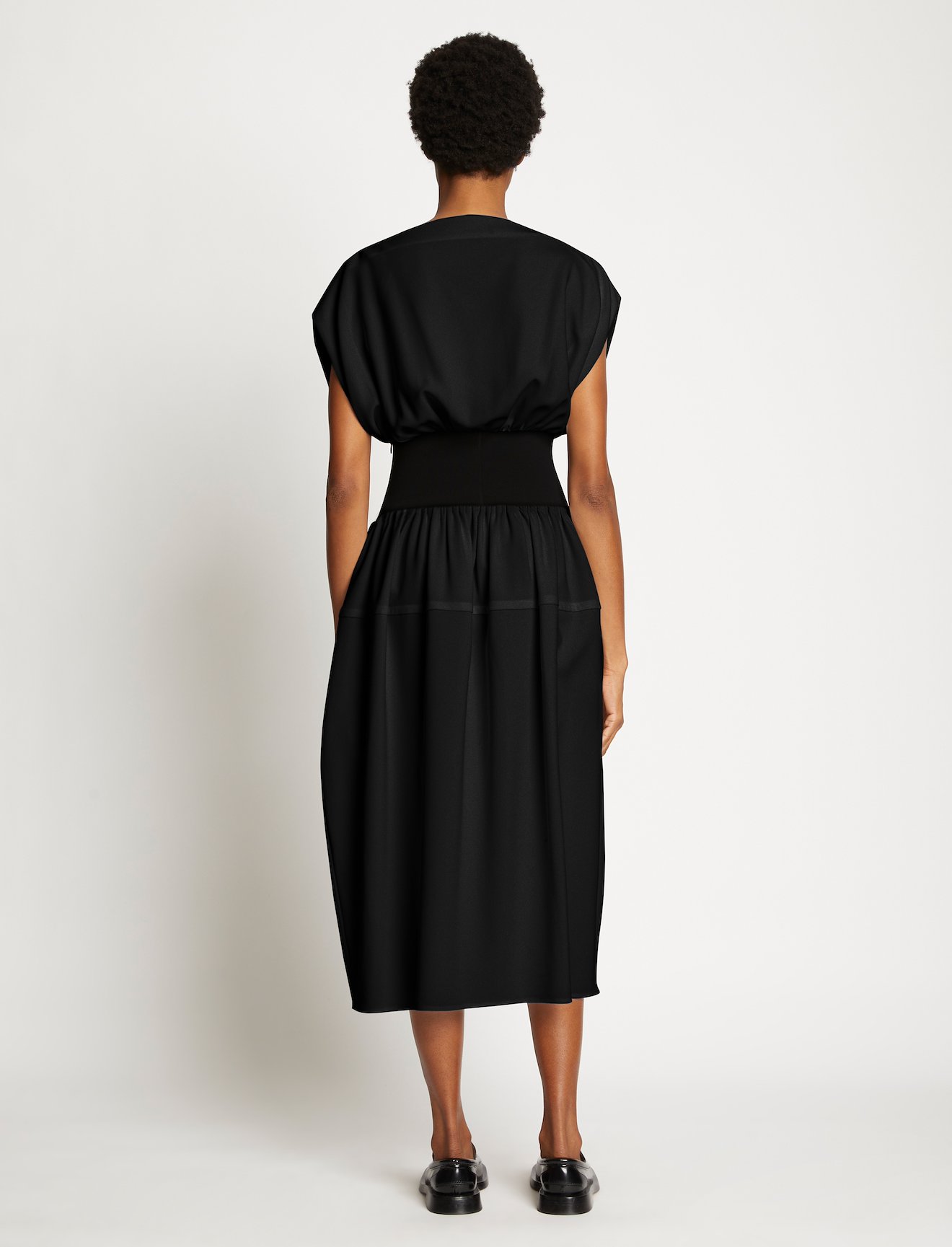 Matte Viscose Crepe Waisted Dress #2